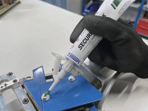 Peinture de sécurité vert pour vis