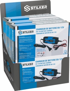 Chargeur électronique automatique 6/12V 4A 60W - présentoir de 8 pcs