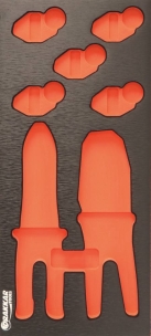 Module mousse 395x178mm métal vide pour pinces à sertir Module mousse 395x178mm métal vide pour pinces à sertir