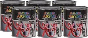 Peinture antirouille RAL 7016 gris satin - lot de 6 pots de 750ml