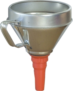 Entonnoir fer blanc 160mm avec filtre et poignée - lot de 6 pcs