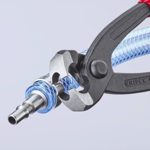 Pince à collier de serrage à oreille frontale et latérale