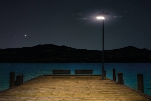 Projecteur LED solaire 1150 lumens 10W avec détecteur - pliable