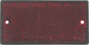 Catadioptre rectangle 106x50mm rouge à fixer