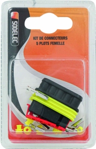 Connecteur étanche femelle complet 5 voies - blister