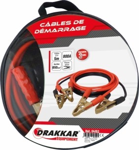 Câbles de démarrage en CCA 50mm² 2x5m 800A pinces en laiton