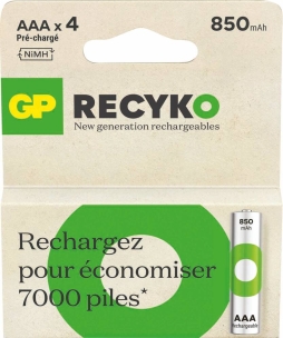 Pile rechargeable AAA/HR03 Ni-Mh 850mAh - lot de 10 blisters de 4 piles