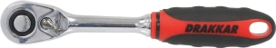 Cliquet 1/4" 72 dents réversible tête compacte avec bouton poussoir - carte