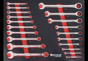 Servante d'atelier 7 tiroirs composée de 176 outils - modules finition carbone