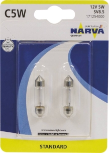 Ampoule navette 12V 5W SV8,5 - blister de 2 pcs