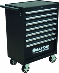 Servante d'atelier 7 tiroirs composée de 176 outils - modules finition carbone