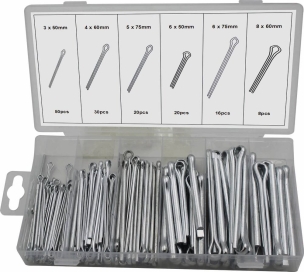 Goupilles fendues de 3 à 8mm - coffret de 144 pcs