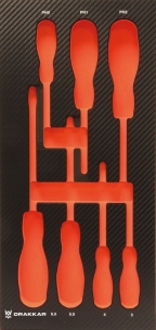 Module mousse 402x189mm carbone vide pour tournevis