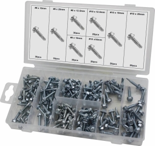 Vis auto-taraudeuses métal de 4,2x12,5mm à 4,8x25mm - coffret de 200 pcs
