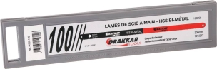 Lame de scie acier rapide bi-métal 10 dents/cm pour inox et acier tendre - 10 lots de 10 pcs