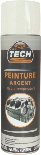 Peinture haute température 600°C argent - 6 aérosols de 500ml