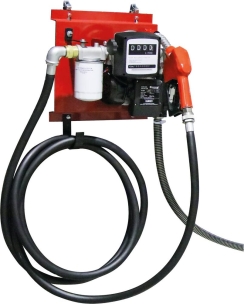 Cuve de stockage gasoil PEHD 5000L DP avec armoire intégrée pour station à gasoil 230V 60 l/min et pistolet automatique/compteur/filtre
