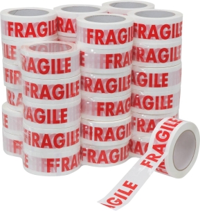 Ruban adhésif fragile 48mm 100m - lot de 36 pcs
