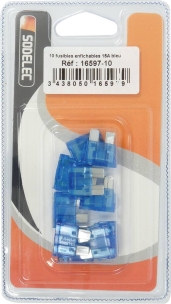 Fusible enfichable 15A bleu - blister de 10 pcs