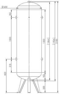 Cuve Verticale 500L pour compresseur