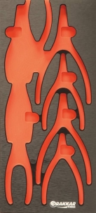 Module mousse 395x178mm métal vide pour pinces circlips KNIPEX