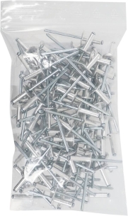 Rivet alu/acier tête large 4x14mm - 100 pcs