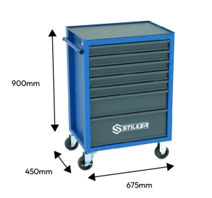 Servante d'atelier 7 tiroirs composée de 247 outils - modules mousses