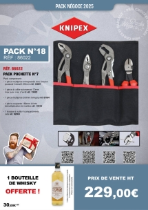 PN N°18 pochette de 4 pinces avec trousse + 1 bouteille de whisky