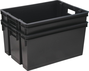 Bac de rangement gris 50L 560x410x295mm