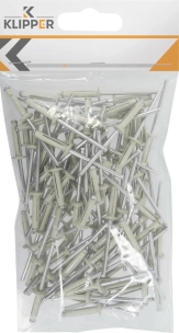 Rivet pétale spécial plaque d'immatriculation blanc 4x18mm - 100 pcs