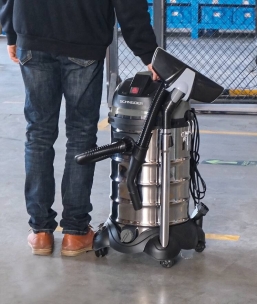 Aspirateur eau et poussière 30L 230V 1200W cuve inox/prise électroportatif/décolmatage/souffleur