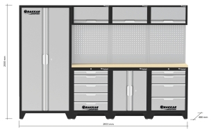 Mobilier d'atelier 4 éléments hêtre