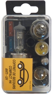 Coffret de secours 12V H4 - 5 ampoules et 2 fusibles