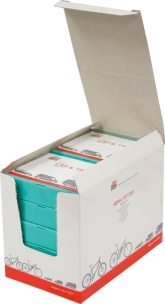 Réparation pour chambre à air VL/VU - lot de 10 boîtes de 10 rustines avec colle et râpe