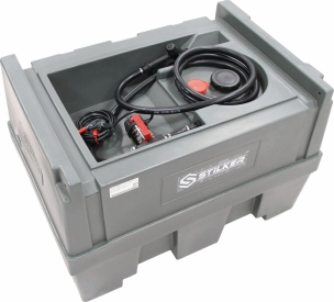 Cuve de ravitaillement gasoil PE 450L avec kit pompe à gasoil 12V 40 l/min et pistolet manuel