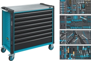 Servante d'atelier assistent® avec assortiment - 378 pièces