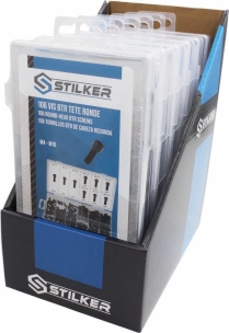 Vis BTR à tête ronde de M4 à M10 - 6 coffrets de 106 pcs