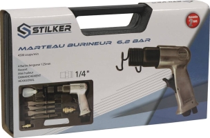 Marteau burineur pneumatique - kit en mallette 8 pcs