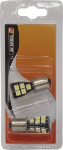 Ampoule poirette LED 12V 3W BA15s - blister de 2 pcs