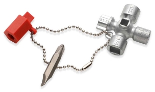 Clé universelle pour armoires de commande et systèmes de fermeture 44mm