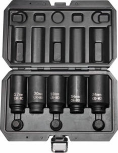 Douilles et embouts à chocs 1/2" moyeux et cardans - coffret de 8 pcs