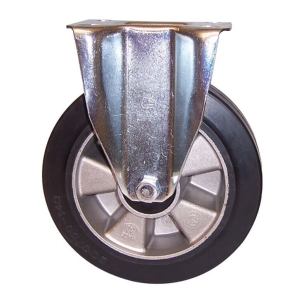 Chape zinguée moyenne fixe aluminium + caoutchouc D.100mm