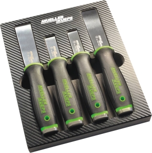 Grattoir lame traversante en acier inox avec tête marteau - lot de 4 pcs