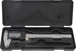 Pied à coulisse digital 150mm 1/100 avec jauge de profondeur - coffret