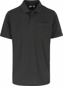 Polo manches courtes gris anthracite S