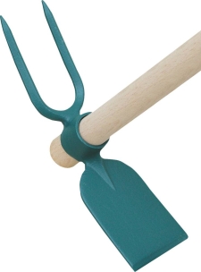 Serfouette à panne et fourche 26cm avec manche 130cm