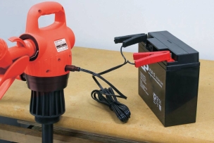 Pompe à gasoil 12/230V 18 l/min avec canne télescopique pour fût - en kit