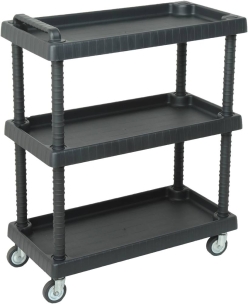 Servante d'atelier plastique/résine 3 plateaux 750x375x920mm