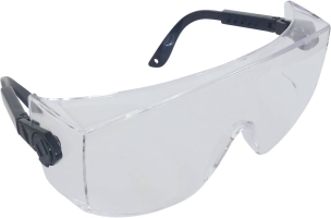 Surlunettes de protection incolores avec branches réglables