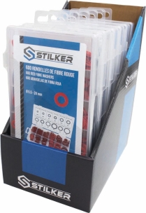 Joints fibre rouge 10 à 32mm (ext.) - coffret de 600 pcs